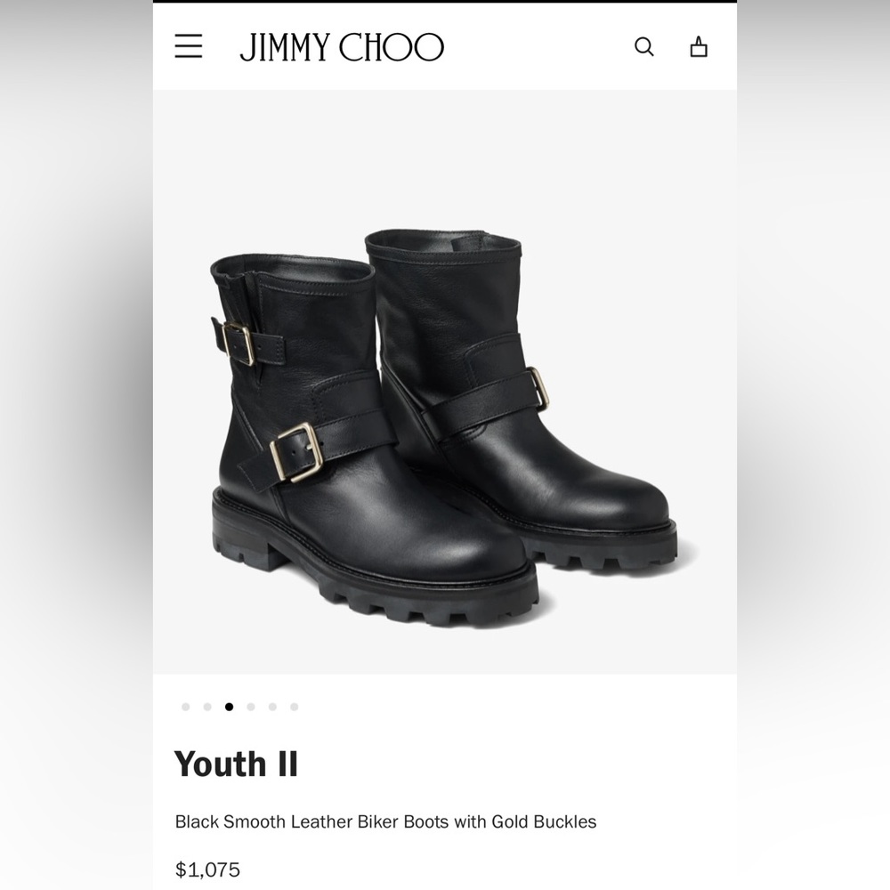Jimmy Choo Leather Biker Boots short booties Youth II brand new